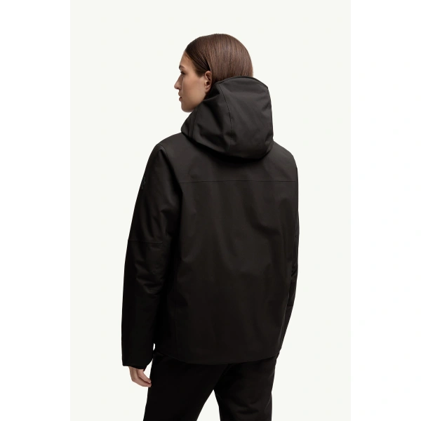 Moncler Chanavey Hooded Ski Jacket in Black, view 5 | Women's Ski Jackets | Coveti