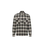 Moncler Check Cotton Flannel Zip-Up Shirt in Black & White | Men's Shirts | Coveti