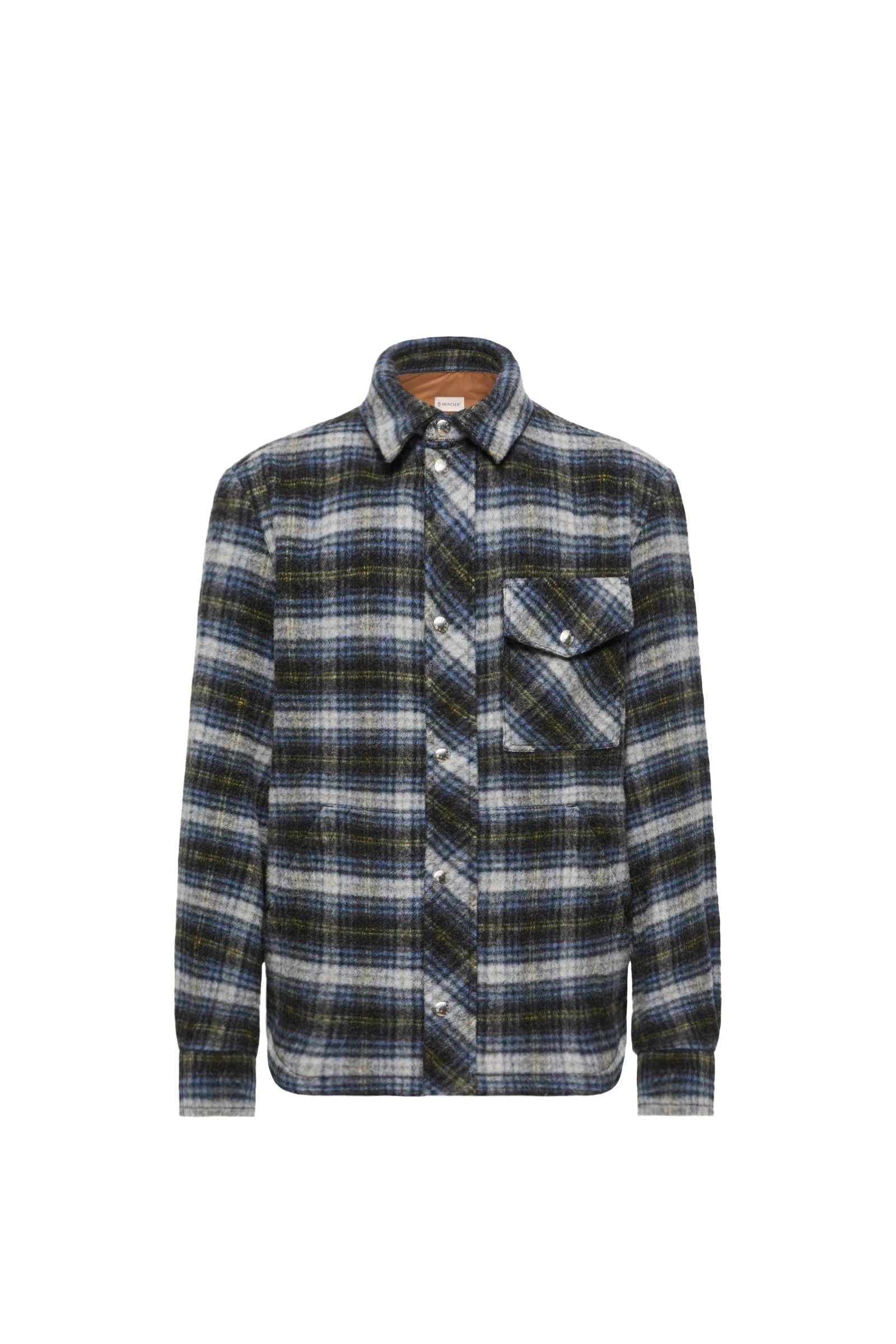 Moncler Check Wool Shirt Jacket in Black Moncler Check Wool Shirt Jacket in Black | Men's Jackets | Coveti