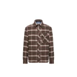 Moncler Check Wool Shirt Jacket in Brown Moncler Check Wool Shirt Jacket in Brown | Men's Jackets | Coveti