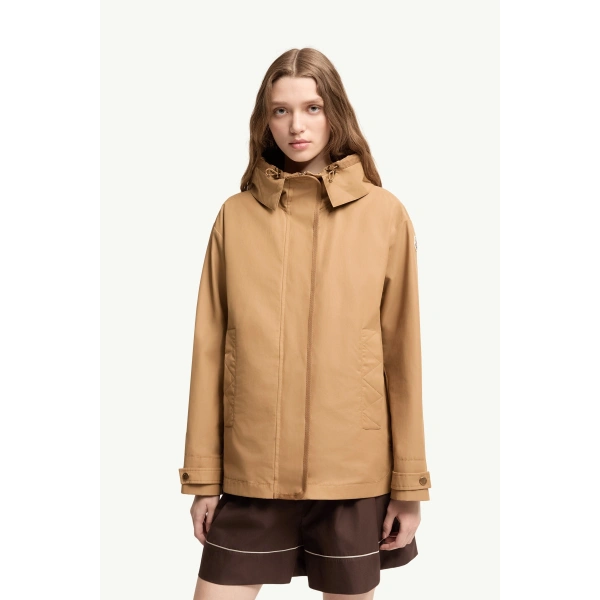 Moncler Chocard 3-in-1 Short Down Jacket in Beige, view 4 | Women's Puffer Jackets | Coveti