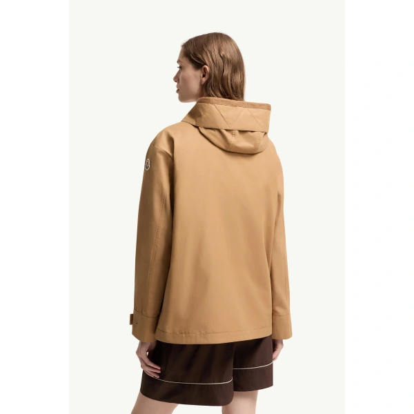 Moncler Chocard 3-in-1 Short Down Jacket in Beige, view 5 | Women's Puffer Jackets | Coveti
