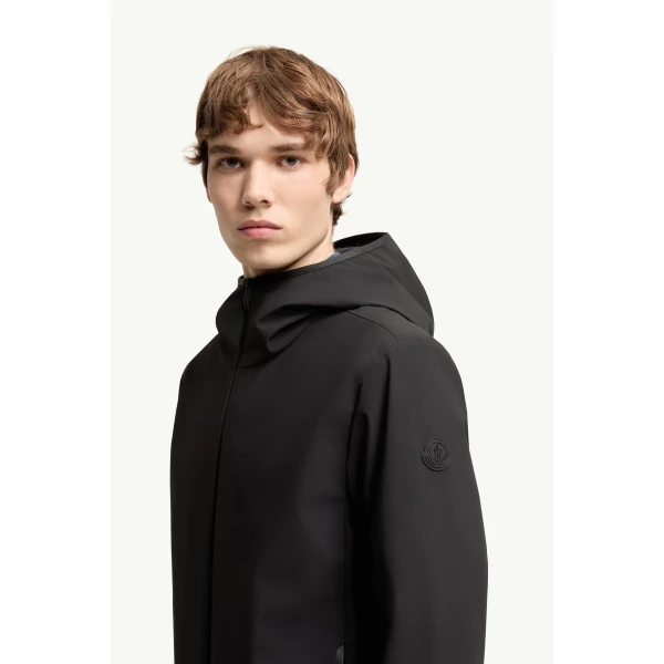 Moncler Ciampolin Hooded Down Jacket in Black, view 3 | Men's Jackets | Coveti