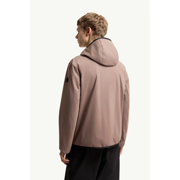 Moncler Ciampolin Hooded Down Jacket in Light Brown, view 5 | Men's Jackets | Coveti