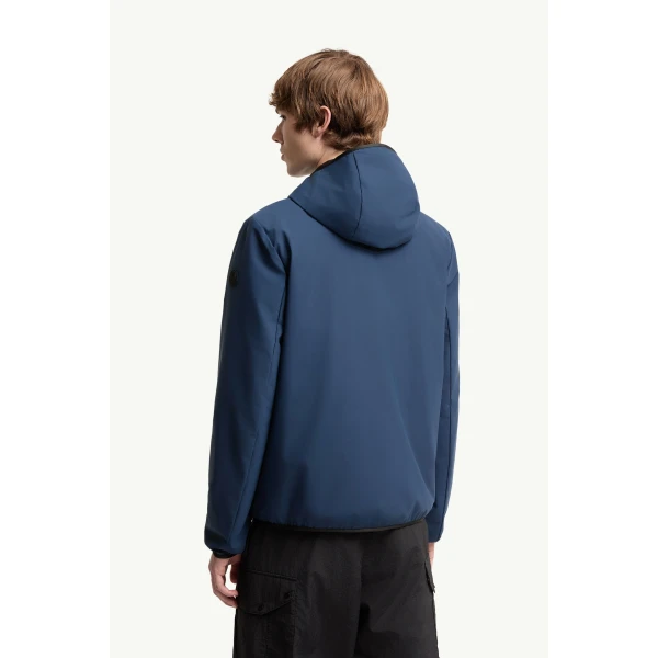Moncler Ciampolin Hooded Down Jacket in Navy Blue, view 5 | Men's Jackets | Coveti