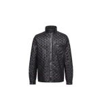 Moncler Cleorine Geometric-Quilted Padded Jacket in Navy Blue | Men's Jackets | Coveti