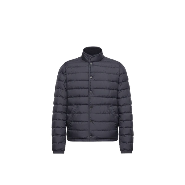 Moncler Clorin Short Down Jacket in Dark Blue | Men's Jackets | Coveti