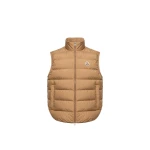 Moncler Contrin Down Gilet in Beige | Men's Jackets | Coveti
