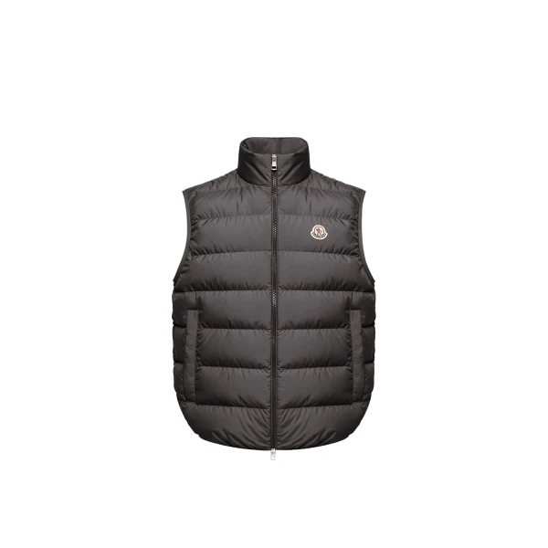 Moncler Contrin Down Gilet in Black | Men's Jackets | Coveti