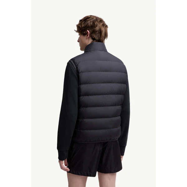 Moncler Contrin Down Gilet in Navy Blue, view 5 | Men's Jackets | Coveti