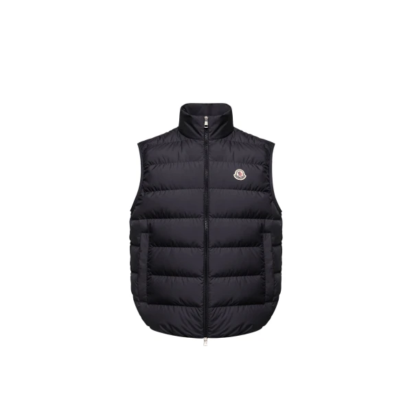 Moncler Contrin Down Gilet in Navy Blue | Men's Jackets | Coveti