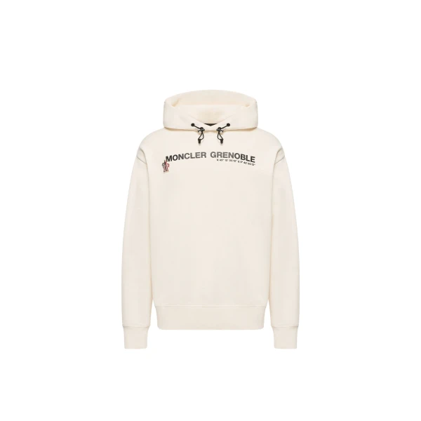 Coordinates Logo Cotton Hoodie in White