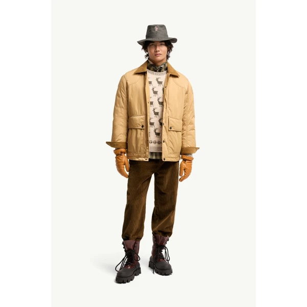 Moncler Corduroy Jogging Trousers in Brown, view 2 | Men's Trousers | Coveti