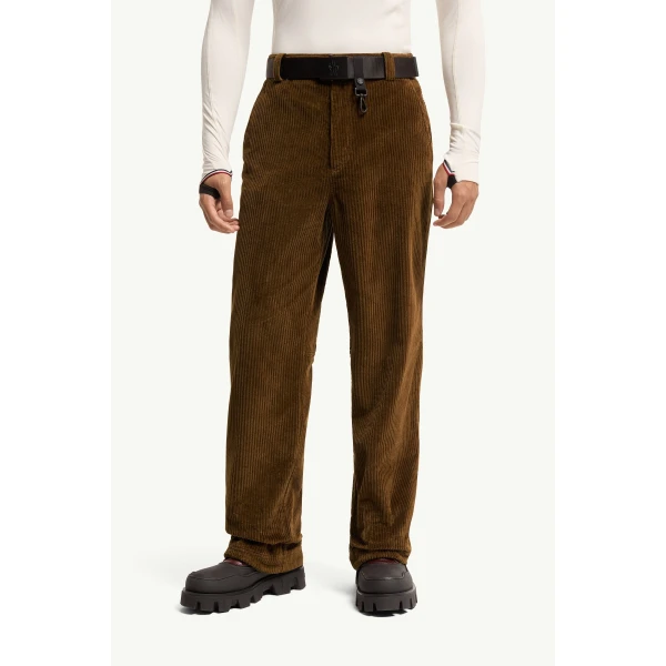 Moncler Corduroy Jogging Trousers in Brown, view 4 | Men's Trousers | Coveti