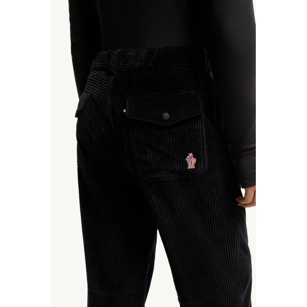 Moncler Corduroy Jogging Trousers in Navy Blue, view 6 | Men's Trousers | Coveti