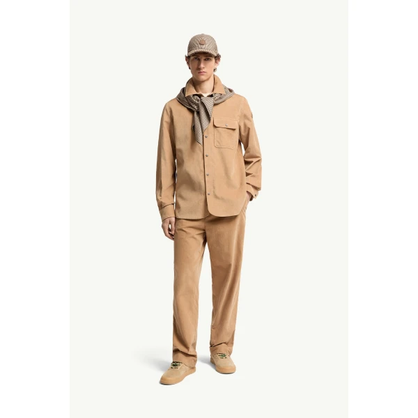 Moncler Corduroy Shirt Jacket in Beige, view 2 | Men's Jackets | Coveti