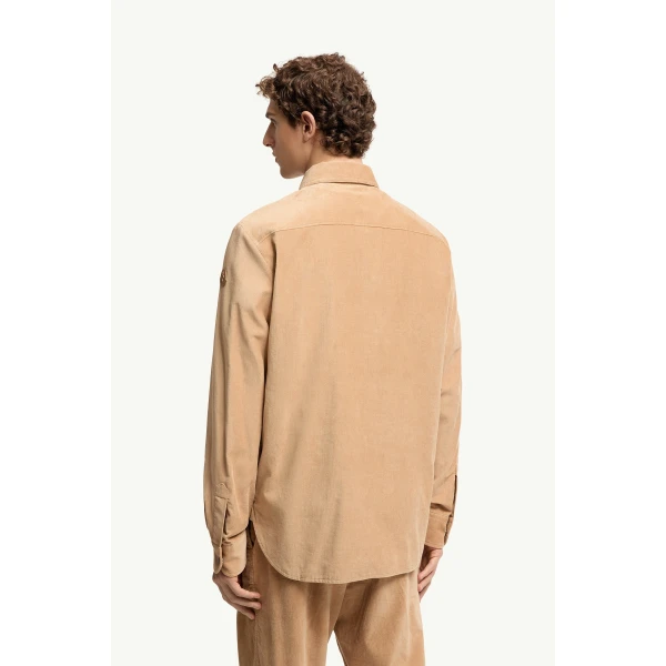 Moncler Corduroy Shirt Jacket in Beige, view 5 | Men's Jackets | Coveti