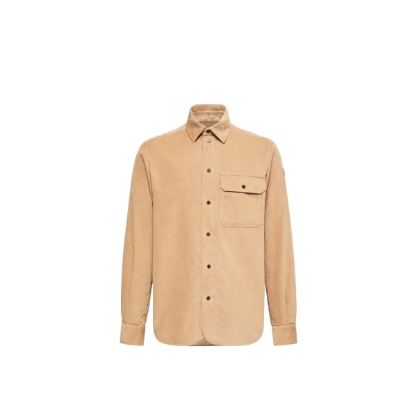 Moncler Corduroy Shirt Jacket in Beige | Men's Jackets | Coveti