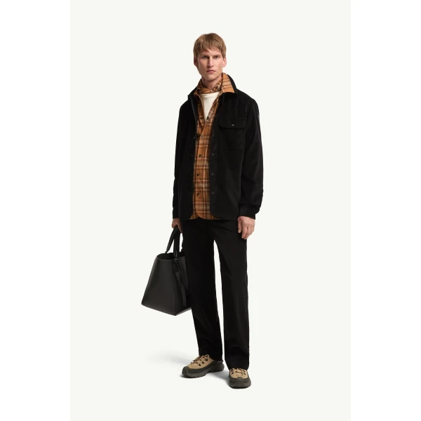 Moncler Corduroy Shirt Jacket in Black, view 2 | Men's Jackets | Coveti
