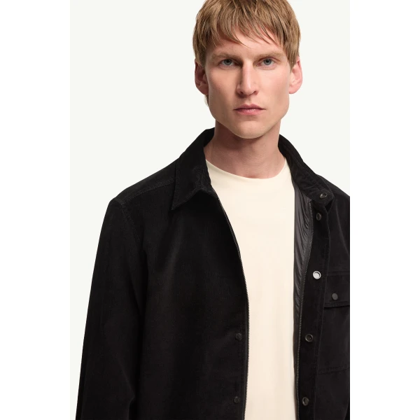 Moncler Corduroy Shirt Jacket in Black, view 6 | Men's Jackets | Coveti