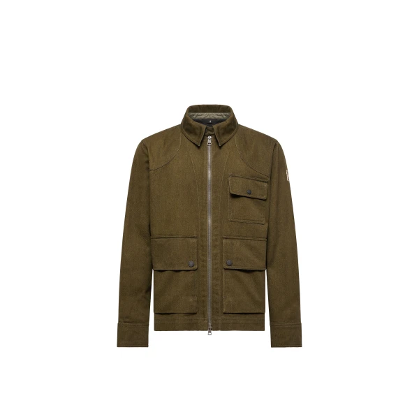 Moncler Cotton Long Sleeve Shirt in Olive Green | Men's Shirts | Coveti