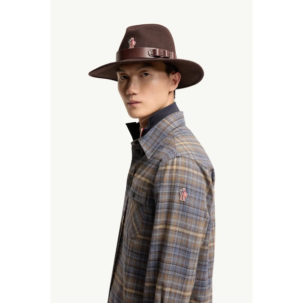 Moncler Cotton Tartan Shirt in Light Blue & Beige, view 3 | Men's Shirts | Coveti