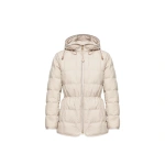 Moncler Cygnet Hooded Short Down Jacket in Light Beige | Women's Puffer Jackets | Coveti