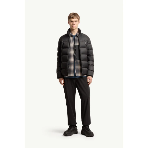 Moncler Dalalven Short Down Jacket in Black, view 2 | Men's Jackets | Coveti