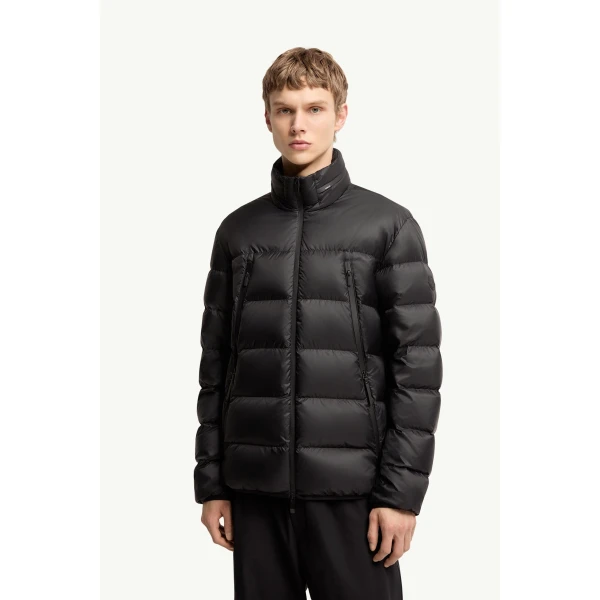 Moncler Dalalven Short Down Jacket in Black, view 4 | Men's Jackets | Coveti