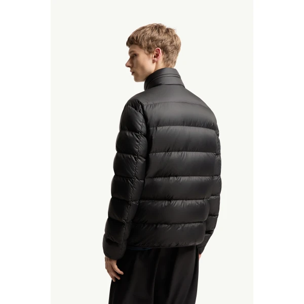 Moncler Dalalven Short Down Jacket in Black, view 5 | Men's Jackets | Coveti
