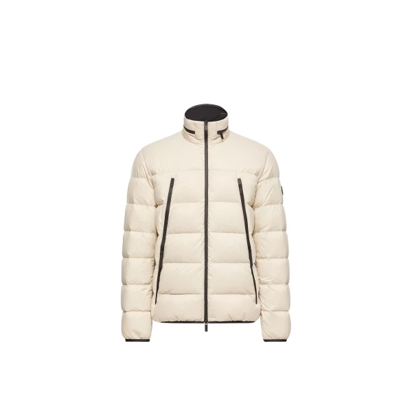 Moncler Dalalven Short Down Jacket in White Ivory | Men's Jackets | Coveti