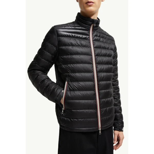 Moncler Daniel Short Down Jacket in Black, view 6 | Men's Jackets | Coveti