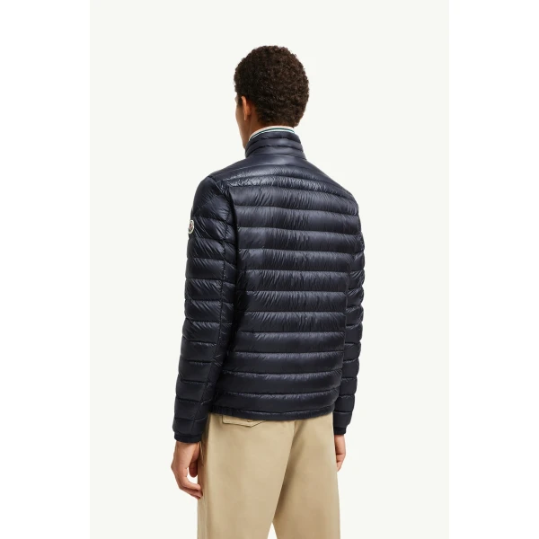 Moncler Daniel Short Down Jacket in Night Blue, view 5 | Men's Jackets | Coveti
