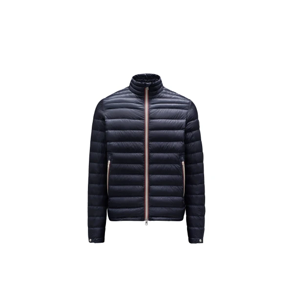 Moncler Daniel Short Down Jacket in Night Blue | Men's Jackets | Coveti