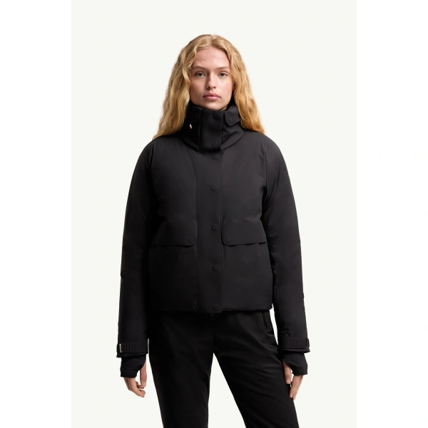 Moncler Danses Insulated Ski Jacket in Black, view 4 | Women's Ski Jackets | Coveti