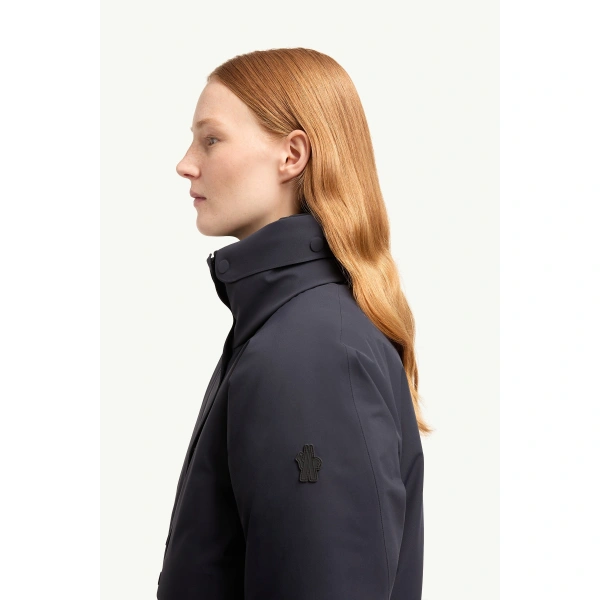 Moncler Danses Insulated Ski Jacket in Navy Blue, view 3 | Women's Ski Jackets | Coveti