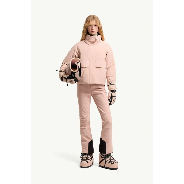 Moncler Danses Insulated Ski Jacket in Pink, view 2 | Women's Ski Jackets | Coveti