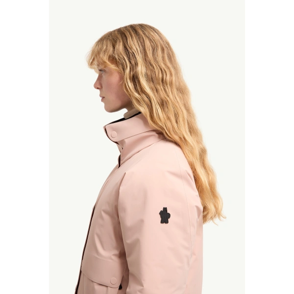 Moncler Danses Insulated Ski Jacket in Pink, view 3 | Women's Ski Jackets | Coveti