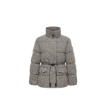 Moncler Diaphanes Hooded Short Down Jacket in Gray | Women's Puffer Jackets | Coveti