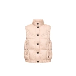 Moncler Doucy Square-Quilted Down Gilet in Pink | Women's Vests and Gilets | Coveti