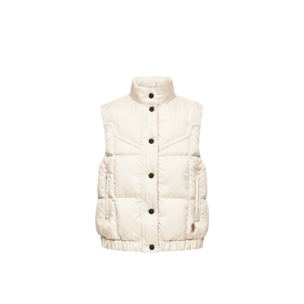 Doucy Square-Quilted Down Gilet in White