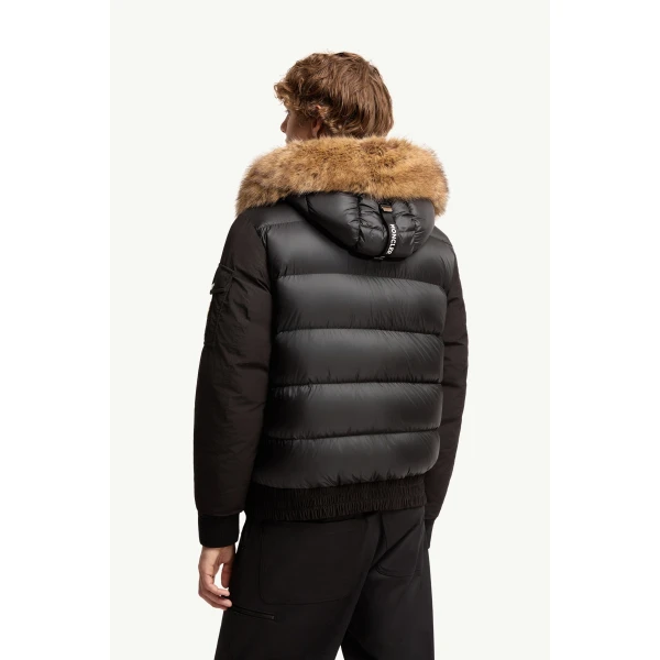 Moncler Drelisca Hooded Down Parka Jacket in Black, view 5 | Men's Jackets | Coveti