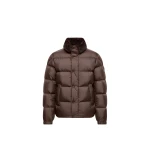 Moncler Drisfall Short Down Jacket in Brown | Men's Jackets | Coveti