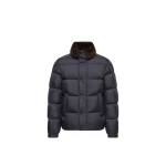 Moncler Drisfall Short Down Jacket in Dark Blue | Men's Jackets | Coveti