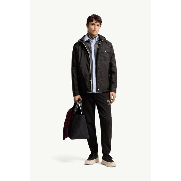 Moncler Duvainne Hooded Jacket in Black, view 2 | Men's Jackets | Coveti
