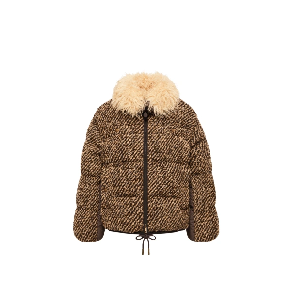 Dynamique Boucle Short Down Jacket in Brown