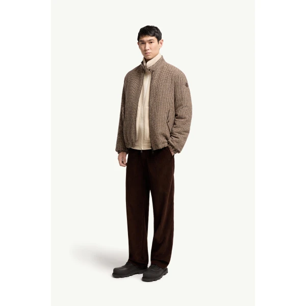 Moncler Ebrodel Reversible Down Shirt Jacket in Brown, view 2 | Men's Jackets | Coveti