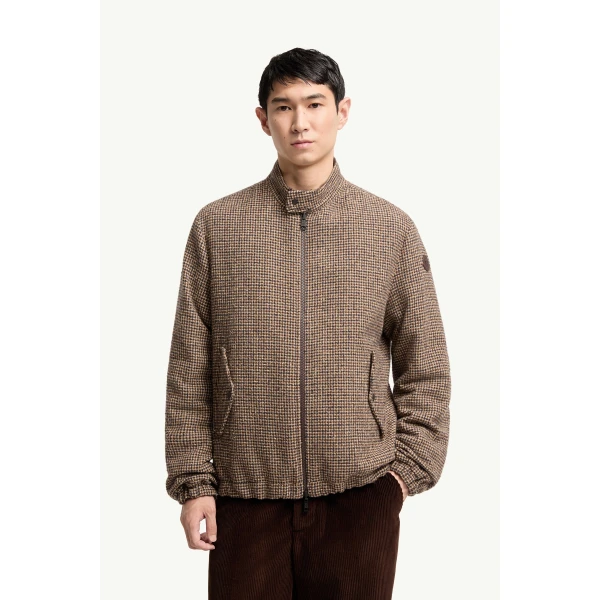 Moncler Ebrodel Reversible Down Shirt Jacket in Brown, view 4 | Men's Jackets | Coveti