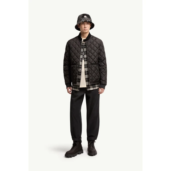 Moncler Eclal Short Down Jacket in Black, view 2 | Men's Jackets | Coveti