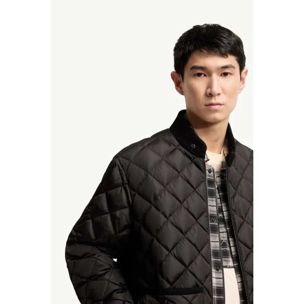 Moncler Eclal Short Down Jacket in Black, view 6 | Men's Jackets | Coveti